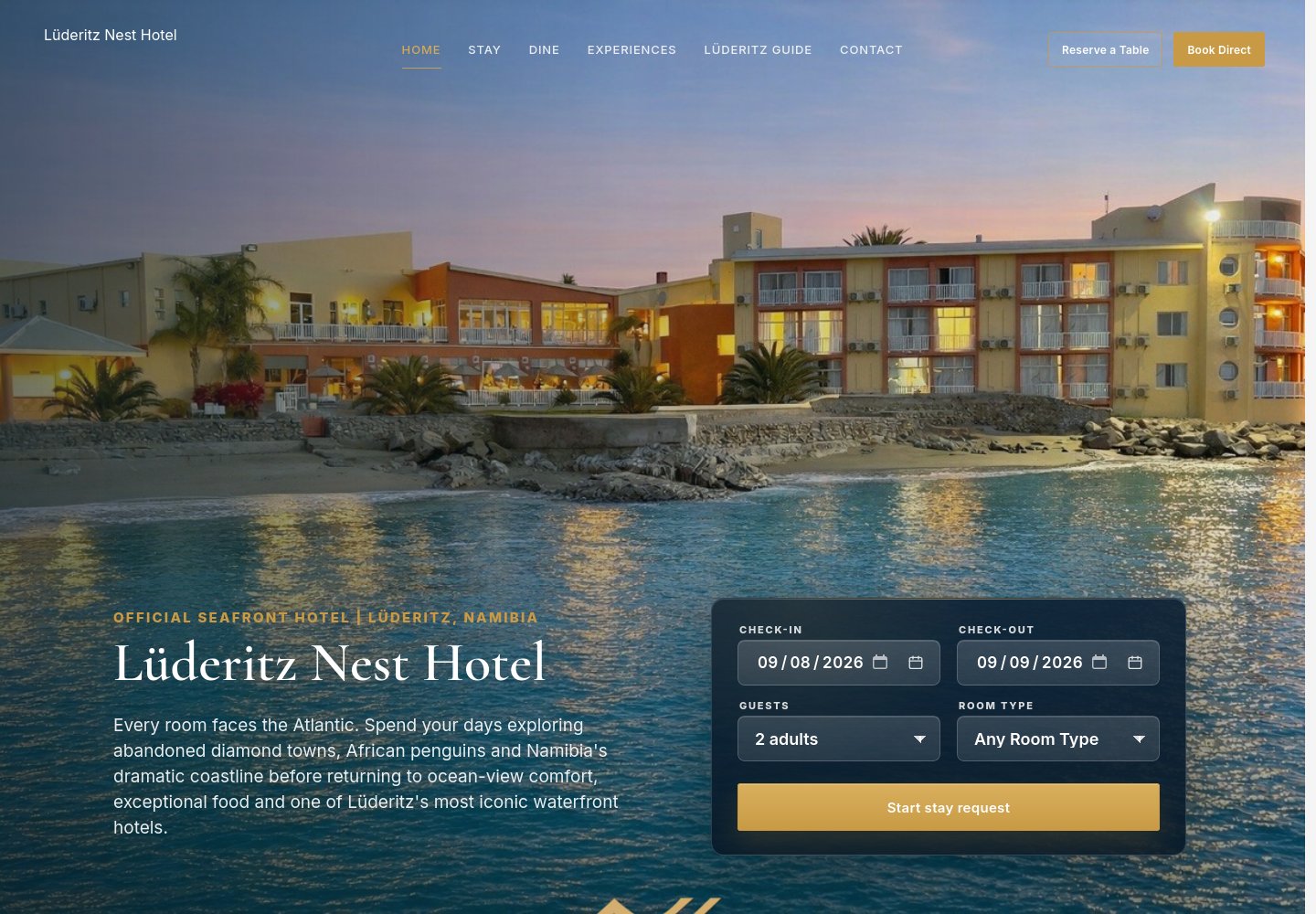 Nesthotel website redesign preview